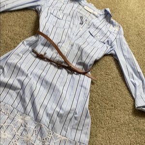 Blue button up shirt